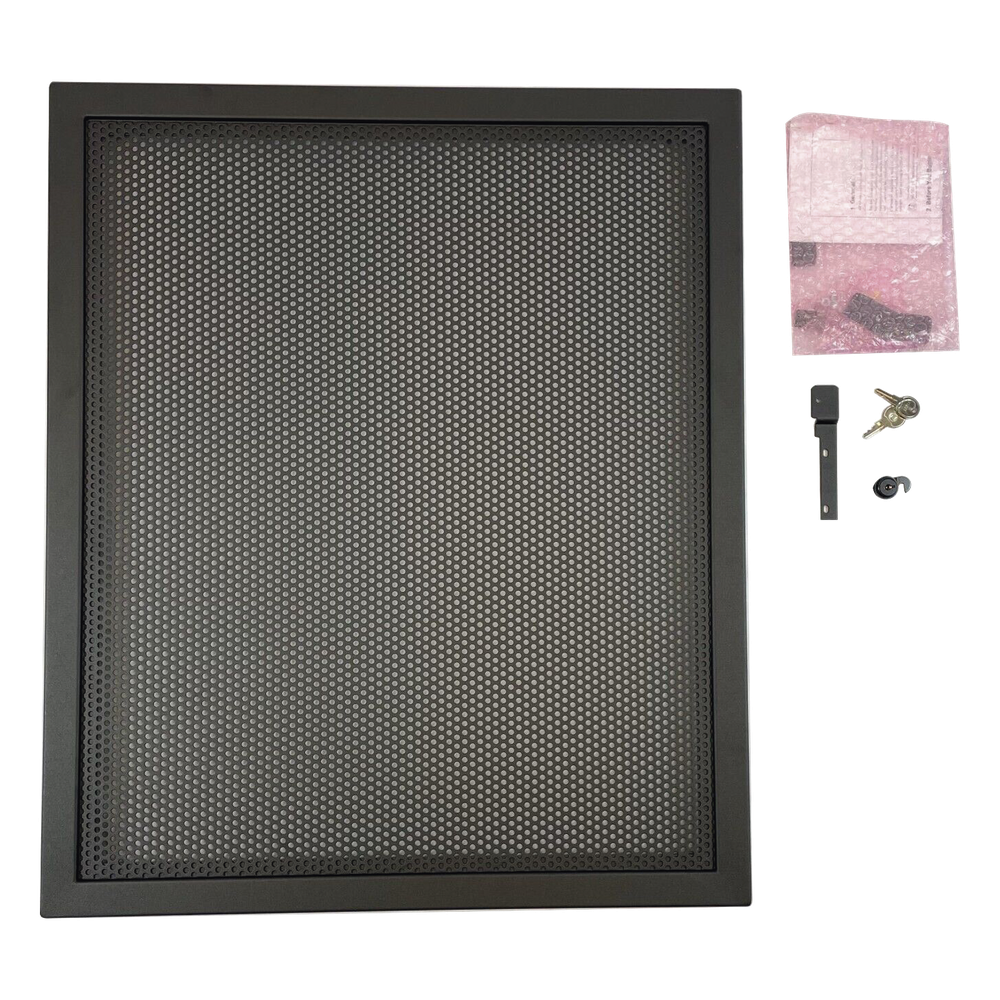 Puerta ventilada de acero calibre 16 para gabinete EQ Series de 2 niveles (tamaño B), color negro, para caja trasera EQBB-B4 de NOTIFIER