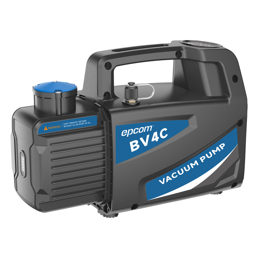 Bomba de Vacío General BV4C / Vacío Final 150 Micrones / Caudal 4 CFM (114 L/min) / Potencia 1/4 HP / Diseño Anti-Retroceso de Aceite / Montaje