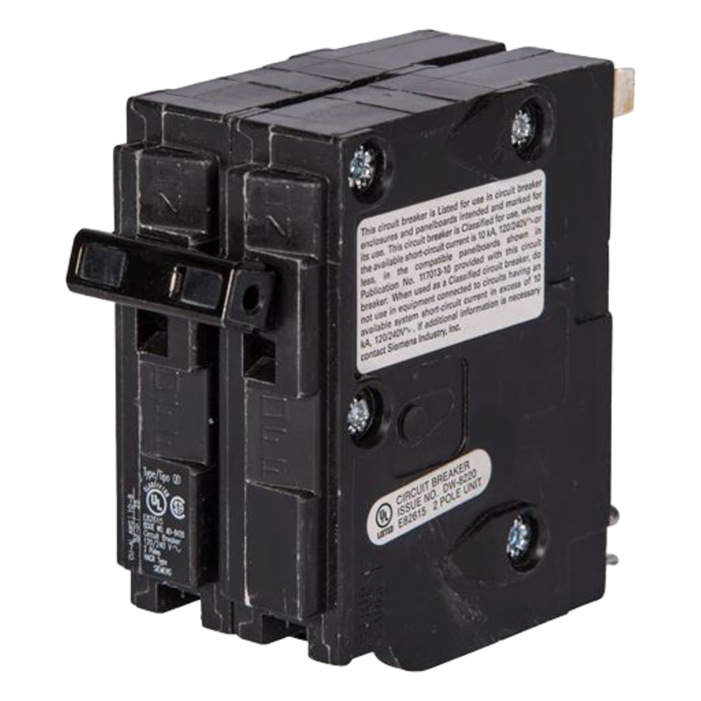 Interruptor automático enchufable tipo QD 2 polos, 40 amp