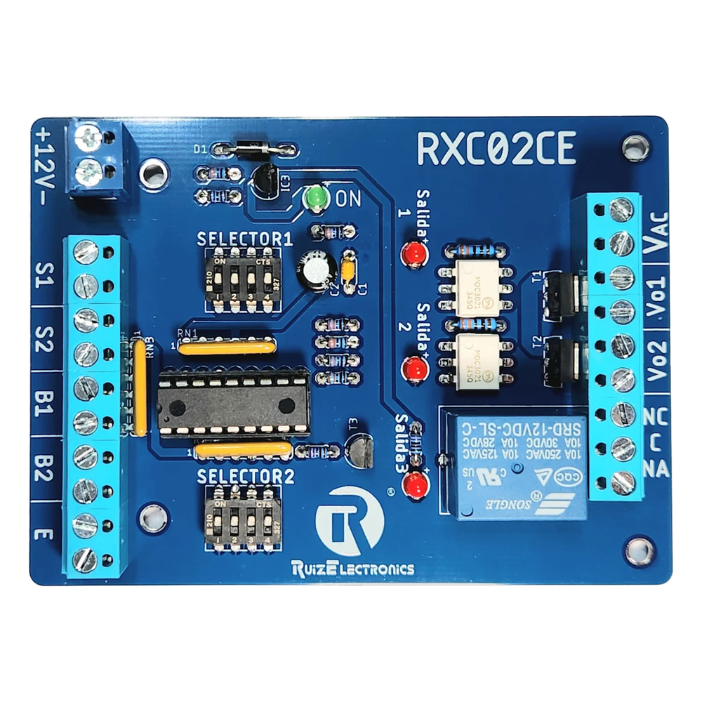 Controlador de Esclusas con cerraduras eléctricas para 2 Puertas / Alimentación 12VDC / Temporizadores Programables 0-30 seg / Entradas NC y NA