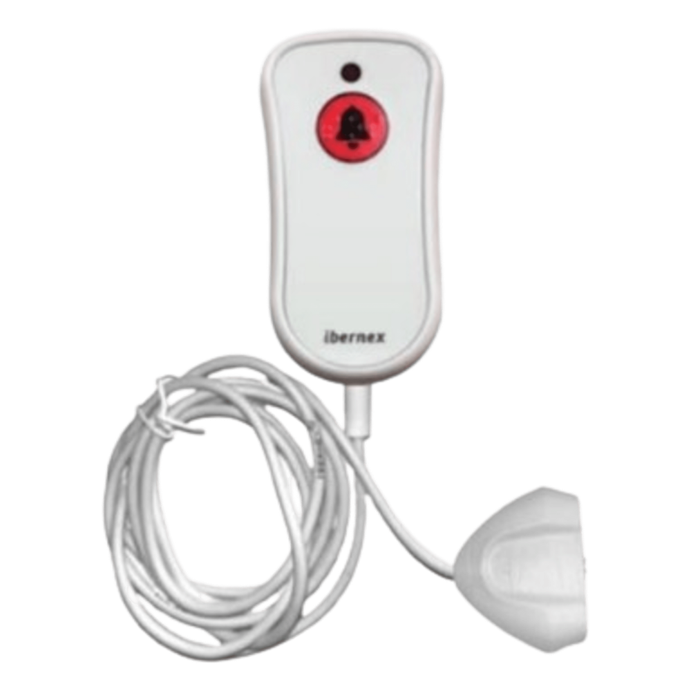Pulsador de Cama Blanco Antibacteriano / Botón Rojo de Alarma 20mm / Conector Magnético / Protección IP67 / Cable 2m Resistente al Fuego / Libre de