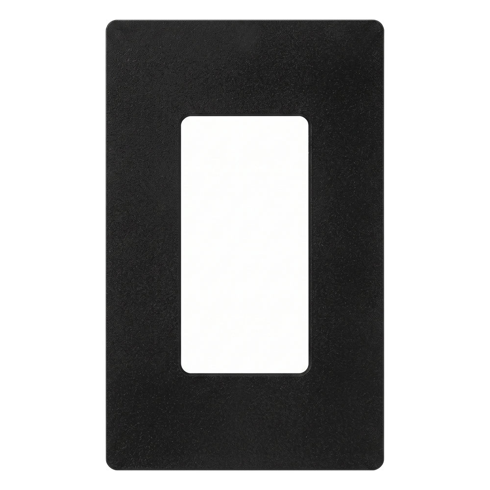 Placa de pared Satin Colors de 1 espacio sin tornillos visibles, acabado satinado color Midnight, para atenuadores e interruptores Lutron Maestro