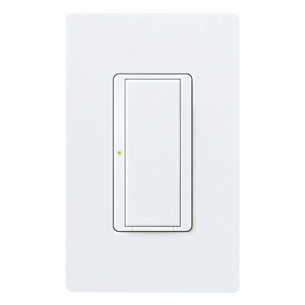 Interruptor inalámbrico on/off Maestro Wireless de 8 A para iluminación y ventiladores de 1/10 HP, 120-277 V, no requiere neutro, compatible con hub
