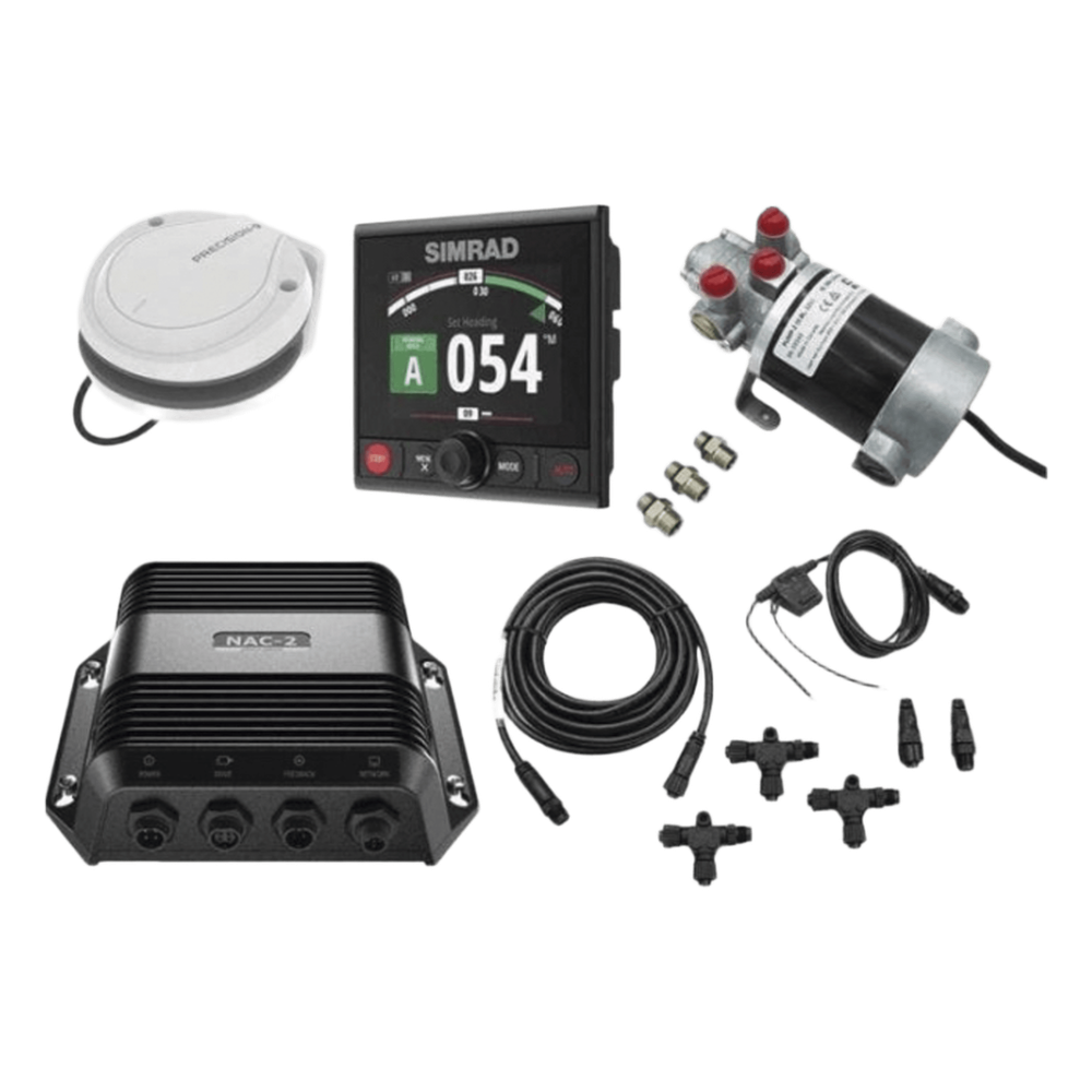 Piloto Automático Simrad para Embarcaciones Fueraborda y Dentrofueraborda / Paquete Completo / Controlador AP44 con Pantalla a Color 4.1 Pulgadas