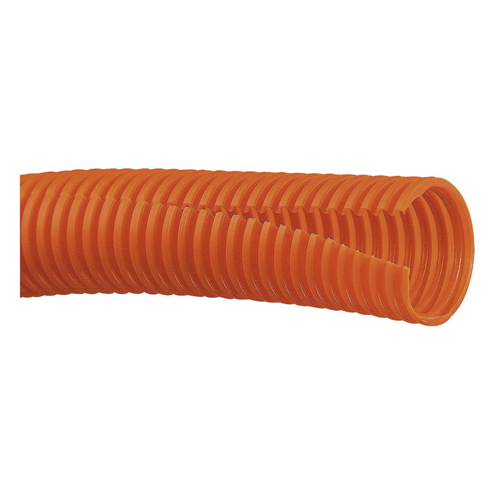 Tubo Corrugado Abierto para Protección de Cables, .50 (12.7 mm) de Diámetro, 30.5 m de Largo, Color Naranja