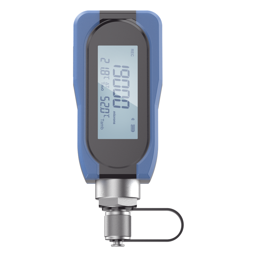 Medidor de Vacío Digital VDA1 / 0-19000 Micrones / Precisión ±10% / Pantalla LCD Grande / USB Tipo C Recargable / Detección Inteligente H₂O