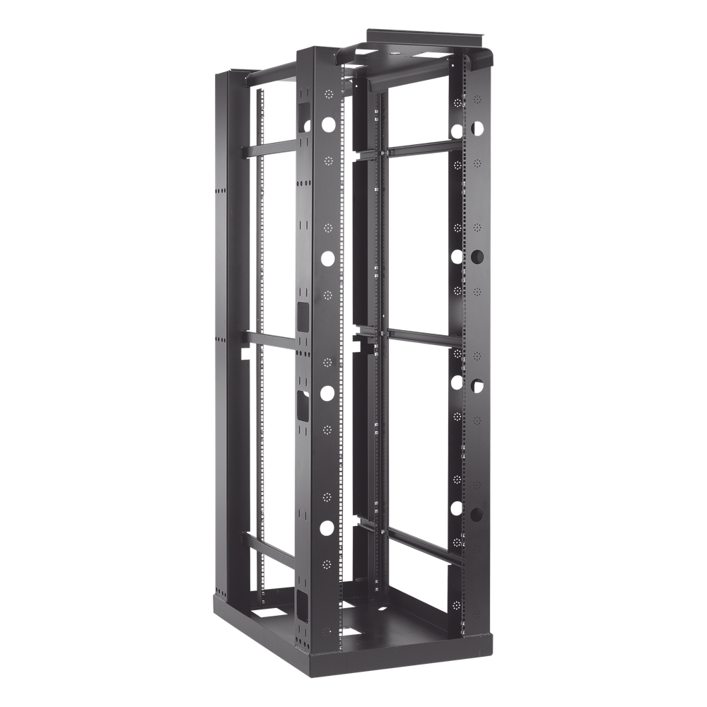 Rack Abierto Sísmico de 4 Postes Estándar de 19 in / 45U / 2.19 m (7.2 ft) de Altura / Capacidad 2,500 lb (1,134 kg) / Acero 3.4 mm / Certificación