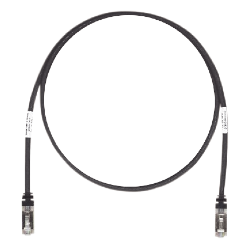 Patch Cord Cat6A, Blindado S/FTP, CM/LS0H, 2.13 Metros (7 Pies), Color Negro
