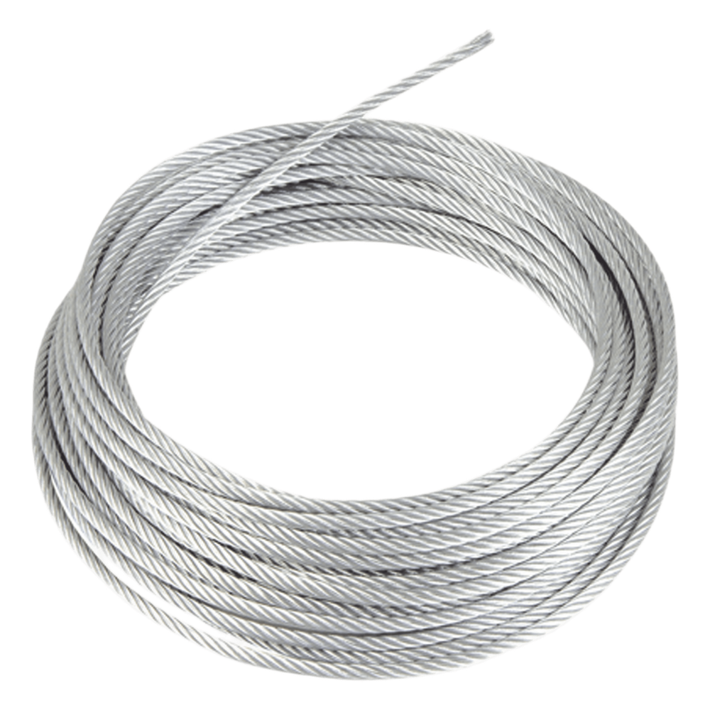 Rollo o carrete de 100 Metros de Retenida de 1/8" de Alta Resistencia, Galvanizado clase A.