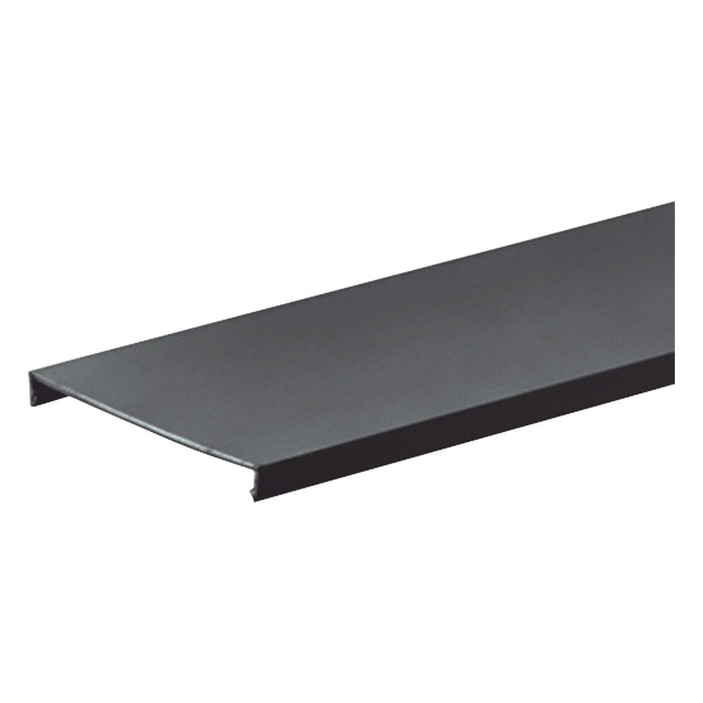 Tapa para Canaleta Ranurada Tipo G, de 82.6 mm de Ancho, 1828.8 mm de Largo, Color Negro