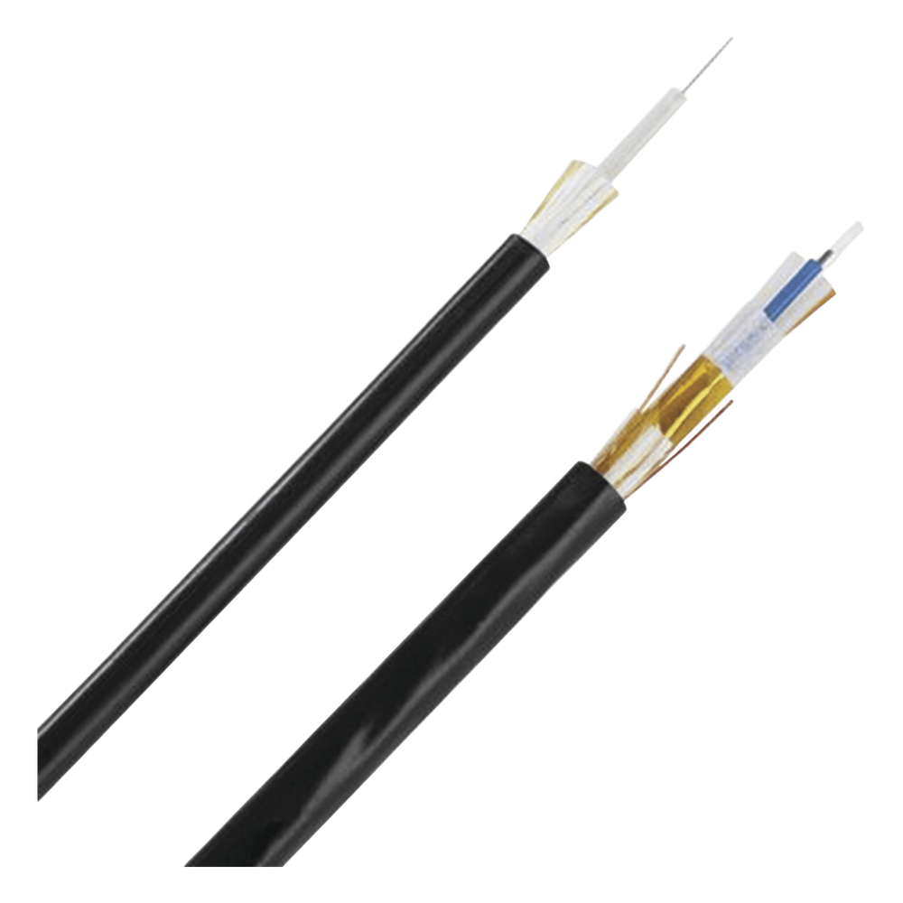 Cable de Fibra Óptica de 48 Hilos, Multimodo OM3 50/125 Optimizada, Interior/Exterior, Loose Tube 250um, No Conductiva (Dieléctrica), OFNR (Riser)