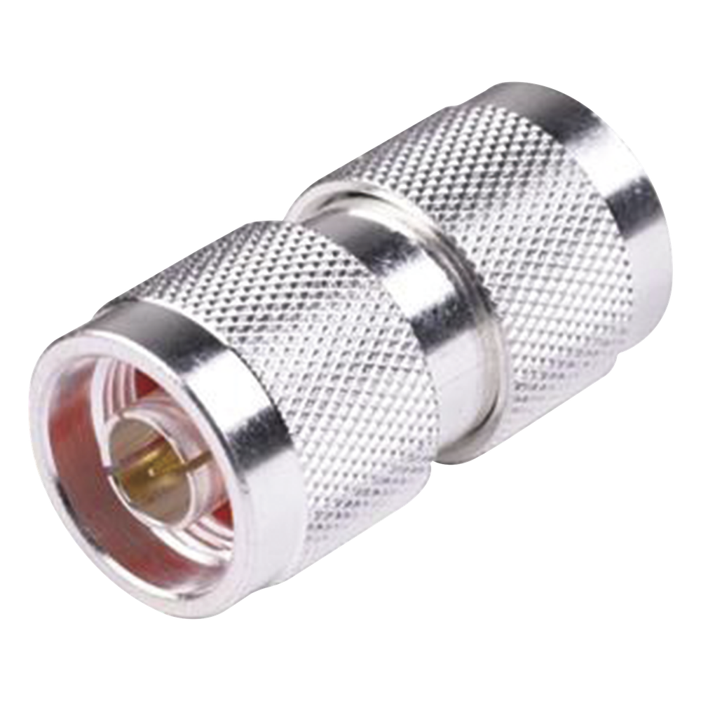Adaptador Barril en Línea de Conector N Macho a N Macho, Plata/ Oro/ Teflón