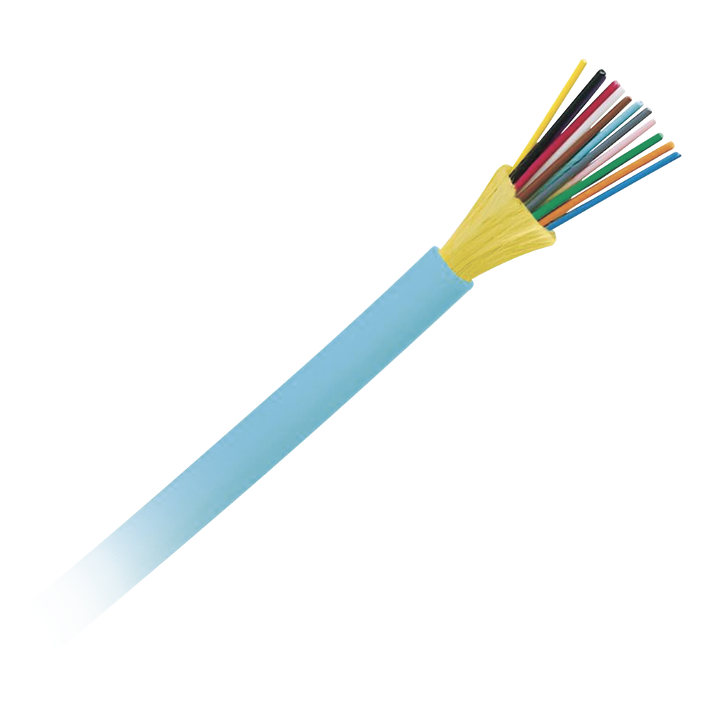Cable de Fibra Óptica de 12 Hilos, Multimodo OM4 50/125 Optimizada, Interior, Tight Buffer 900um, No Conductiva (Dieléctrica), OFNP (Plenum), Precio