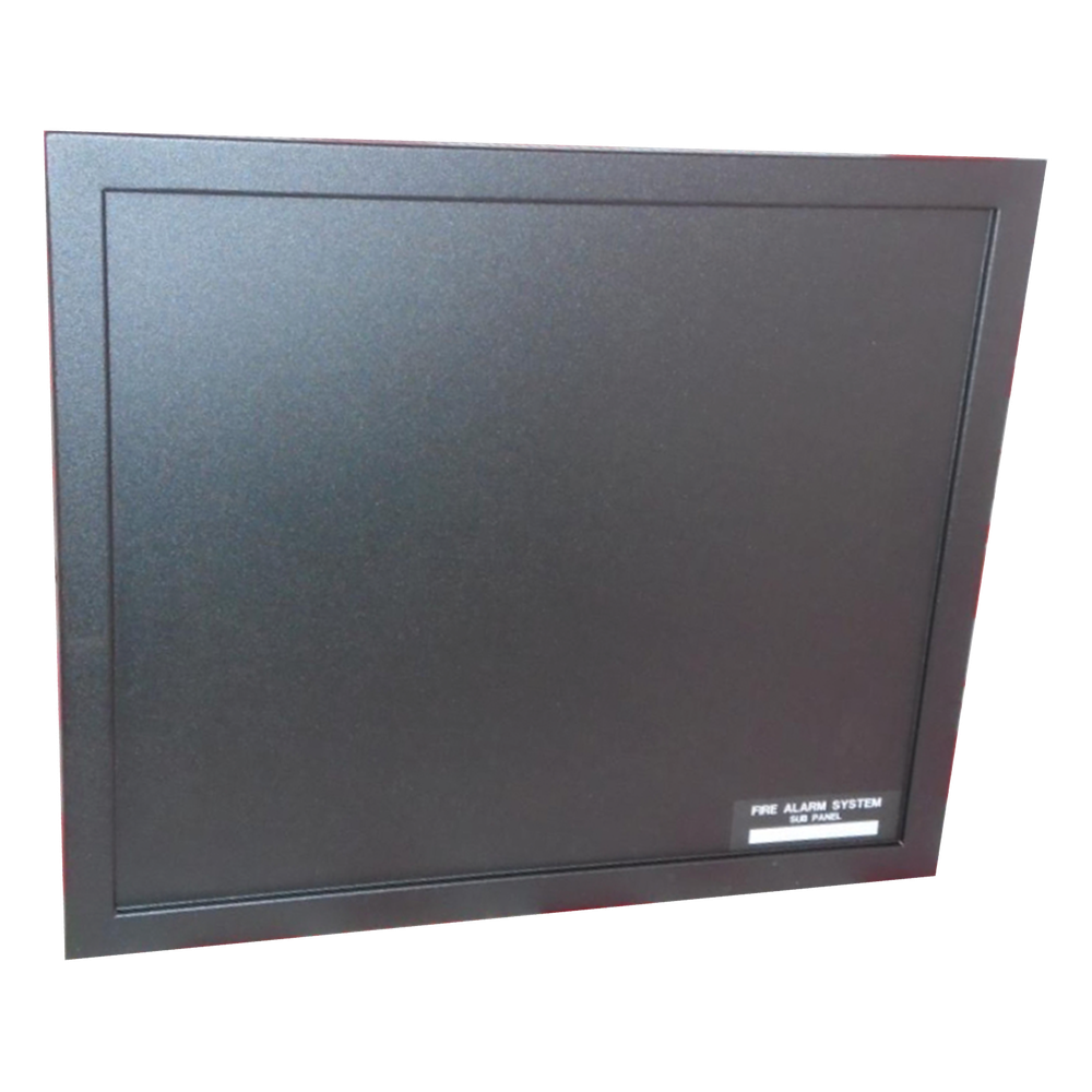 Puerta ciega de acero para gabinete de alarma contra incendio de un nivel, sin compartimento de baterías, color negro