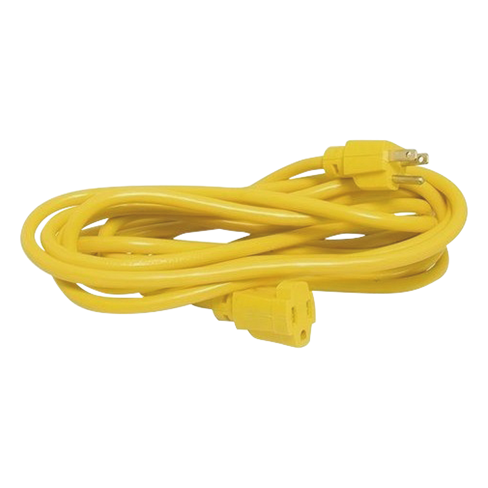Extensión Eléctrica de Uso Rudo Aterrizada 2.4 metros / 127 V CA 10 A Máximo / Color Amarillo.