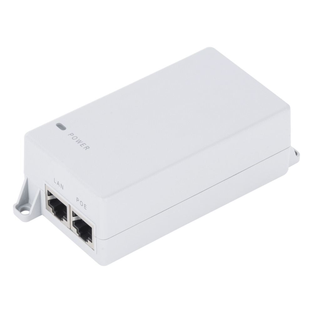 Inyector PoE Pasivo Gigabit de pared para C6x, de Mimosa, Voltaje de salida 24Vcc. 30 W