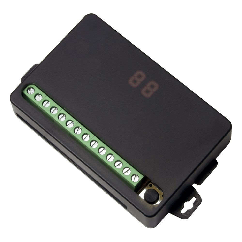 Receptor RF de 4 Canales / Alcance Hasta 80 Metros / Pulso Temporizado 0.5-99 Segundos o 1-99 Minutos