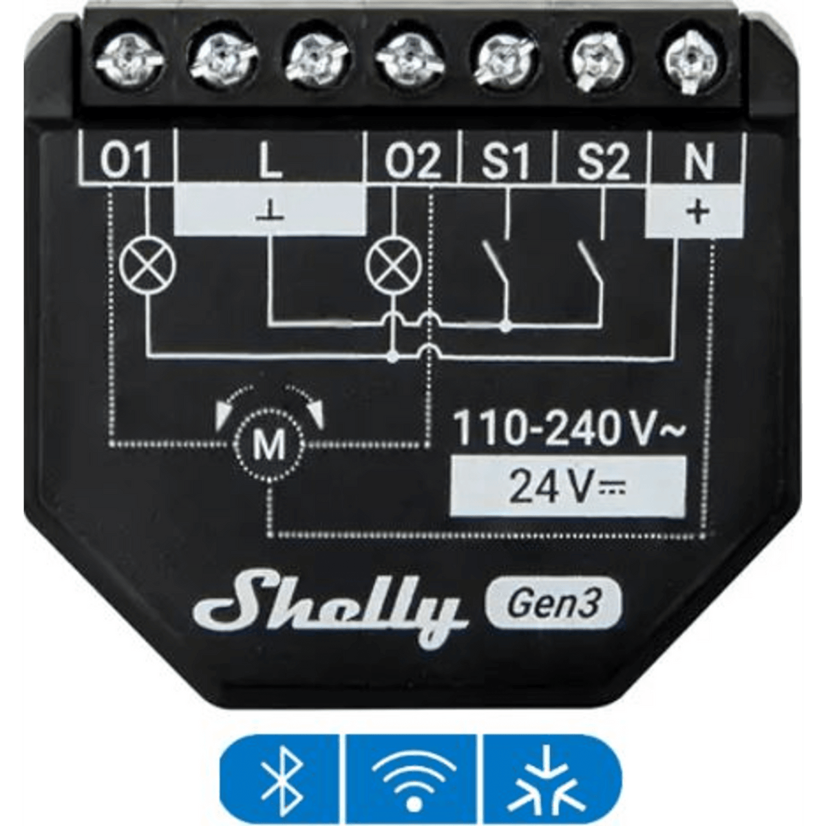Apagador inteligente Wifi 2.4 / 2 canales Para apagador doble / 10A por canal / Compatible con asistentes de voz