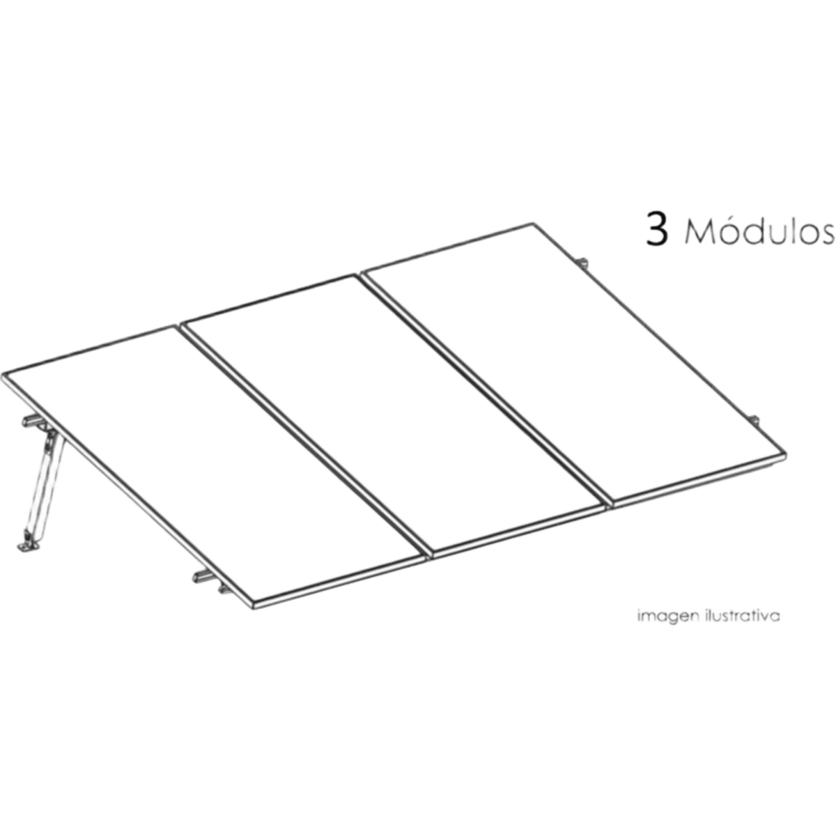 Kit Basel Sistema de Montaje Solar para 3 Módulos / Inclinación 10° / Para Módulo 645 W / Dimensiones del Módulo 2.382 m (7.8 ft) x 1.134 m (3.7 ft)