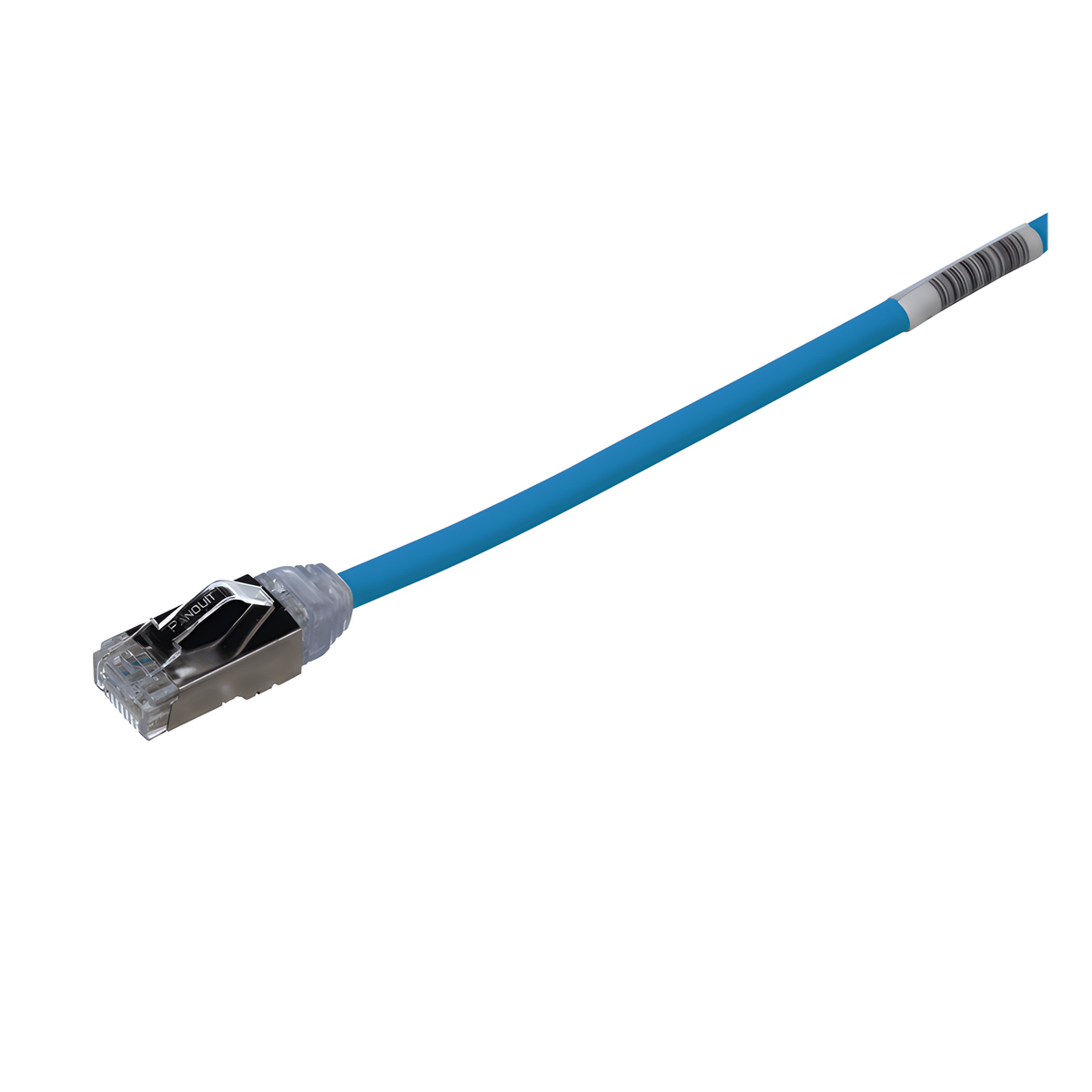 Patch Cord Cat6A, Diametro Reducido 28 AWG, Blindado S/FTP, CM/LS0H, 0.5 Metros (1.64 Pies), Color Azul