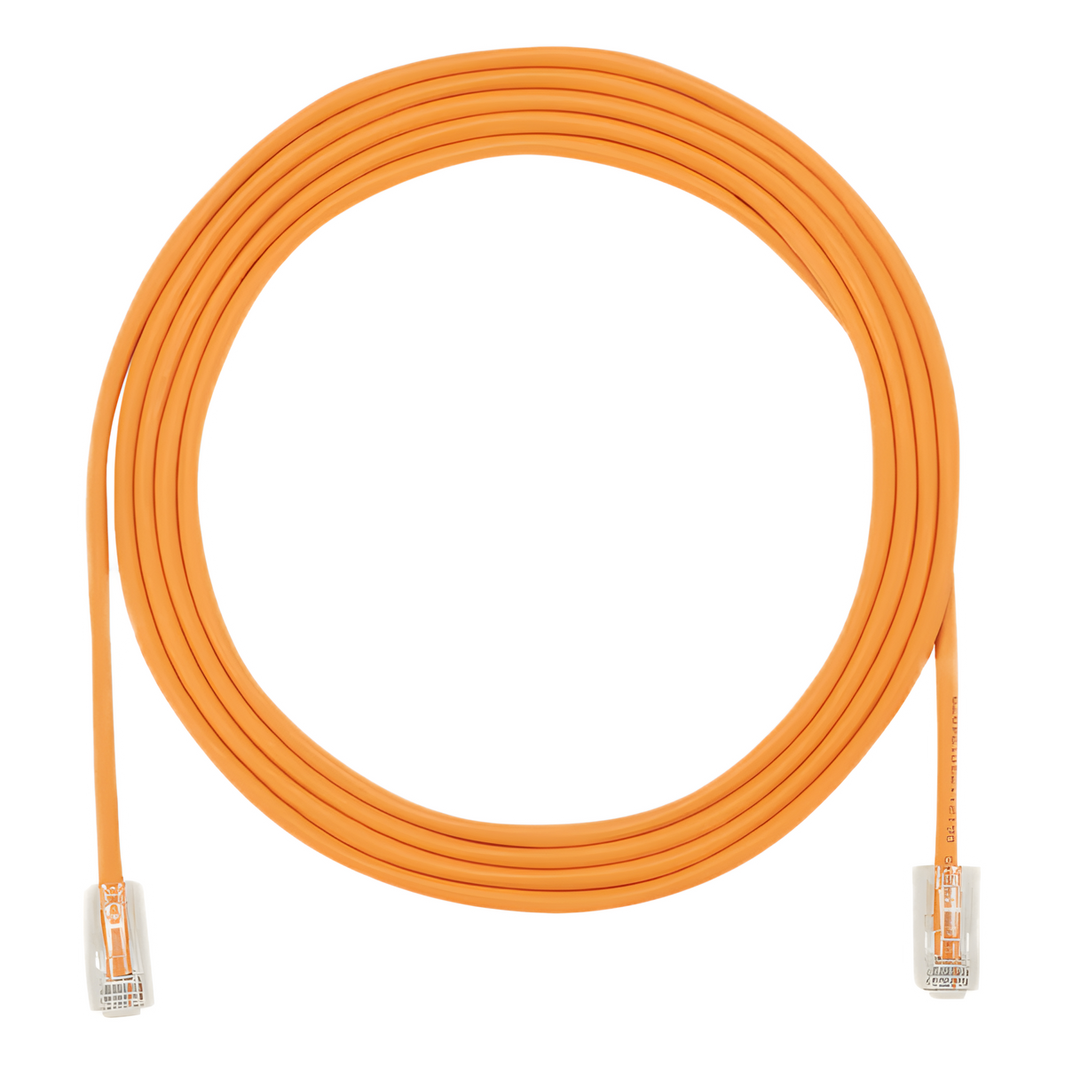 Cable de Parcheo UTP Cat6A, CM/LSZH, Diámetro Reducido (28AWG), Color Naranja, 4.57 Metros (15 Pies)