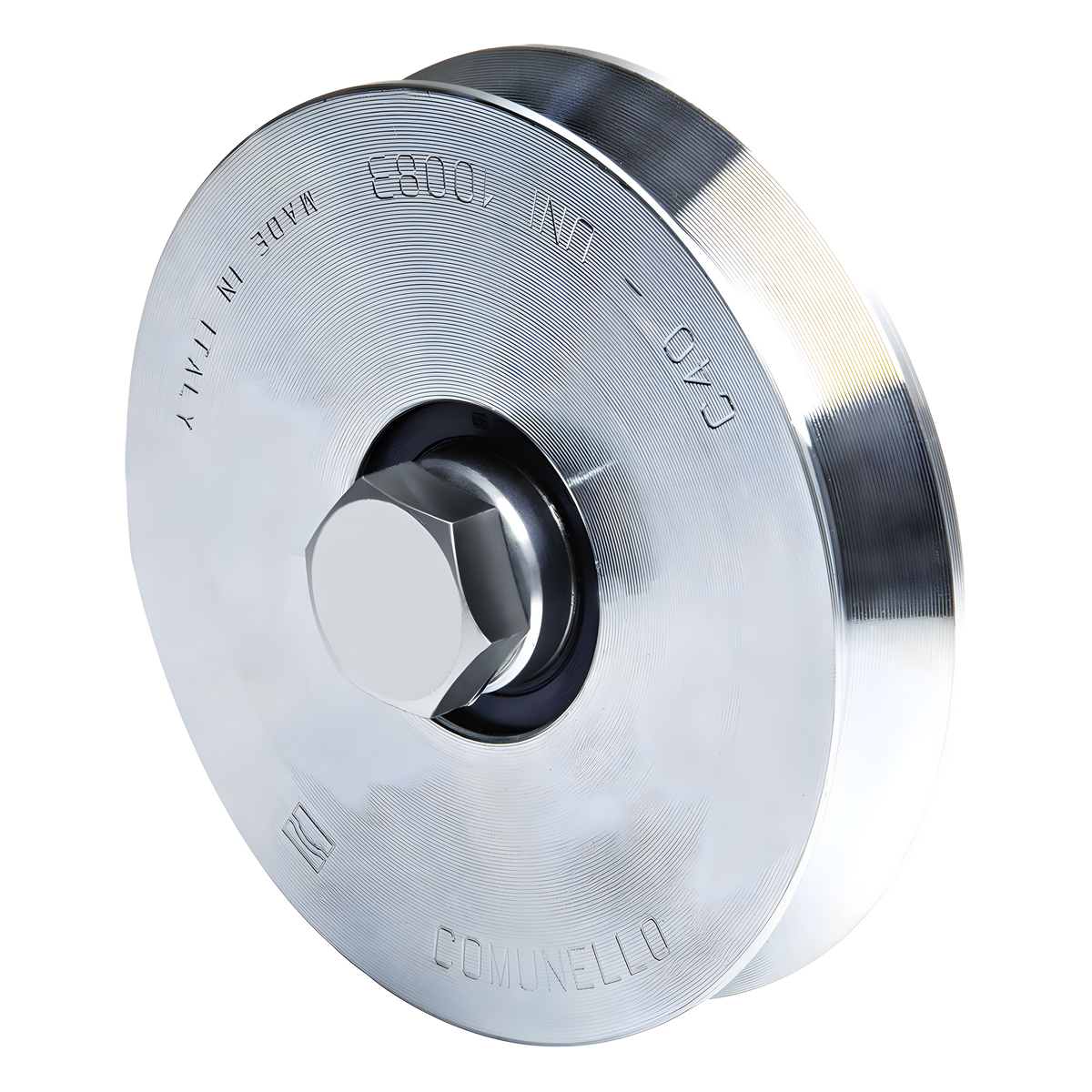 Rueda de 10 cm Para Puertas Corredizas de Hasta 220 Kg / Canal Tipo "V"