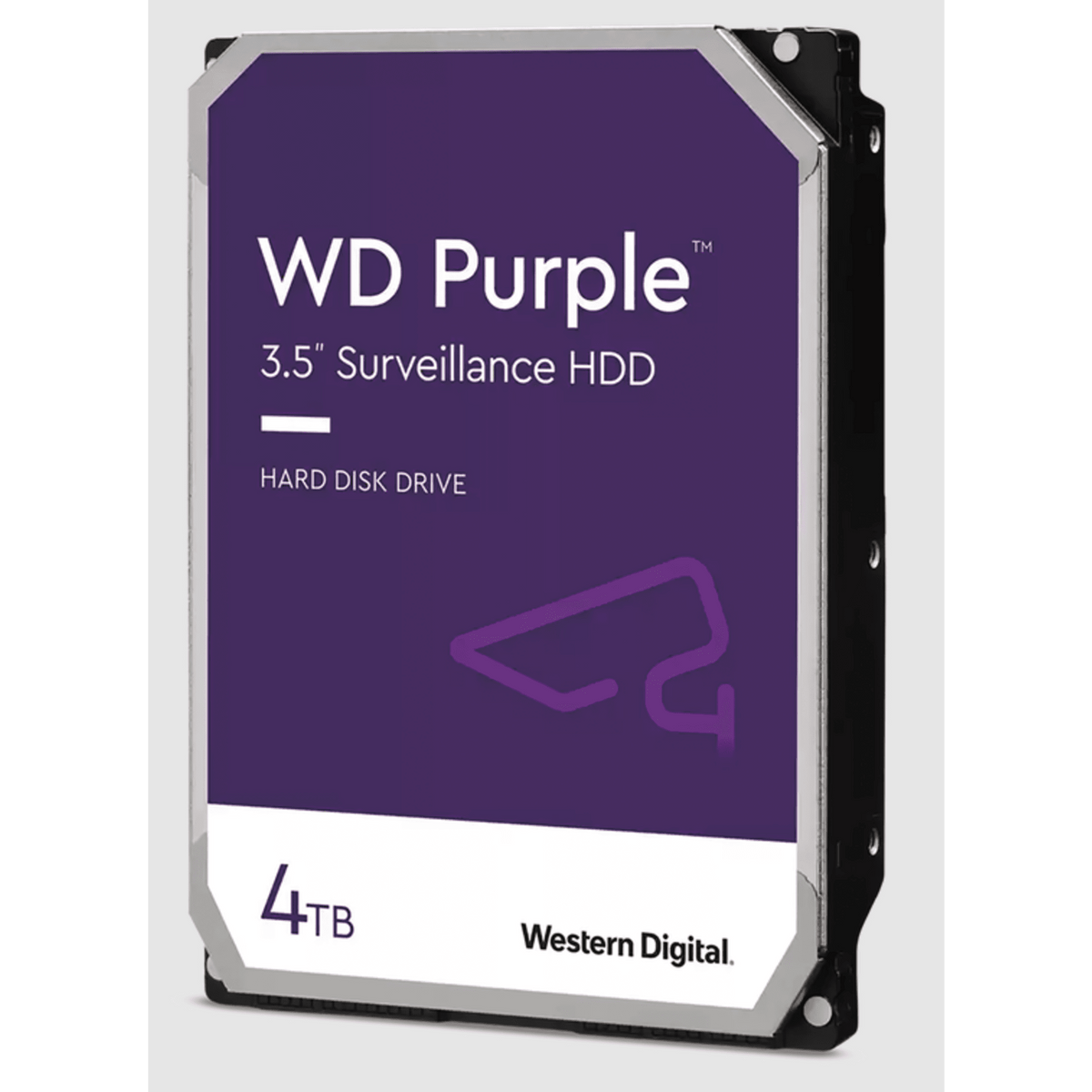 Disco Duro WD Purple Surveillance / 4TB / SATA 6Gb/s / 3.5" / Tecnología AllFrame / 180TB año Workload / Soporte 64 Cámaras HD / 16 Bays