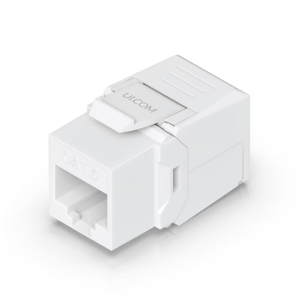 Keystone Coupler Cat6 Pass-Through para Cable Ethernet, Instalación Snap-In en Patch Panel, Paquete con 12 Piezas