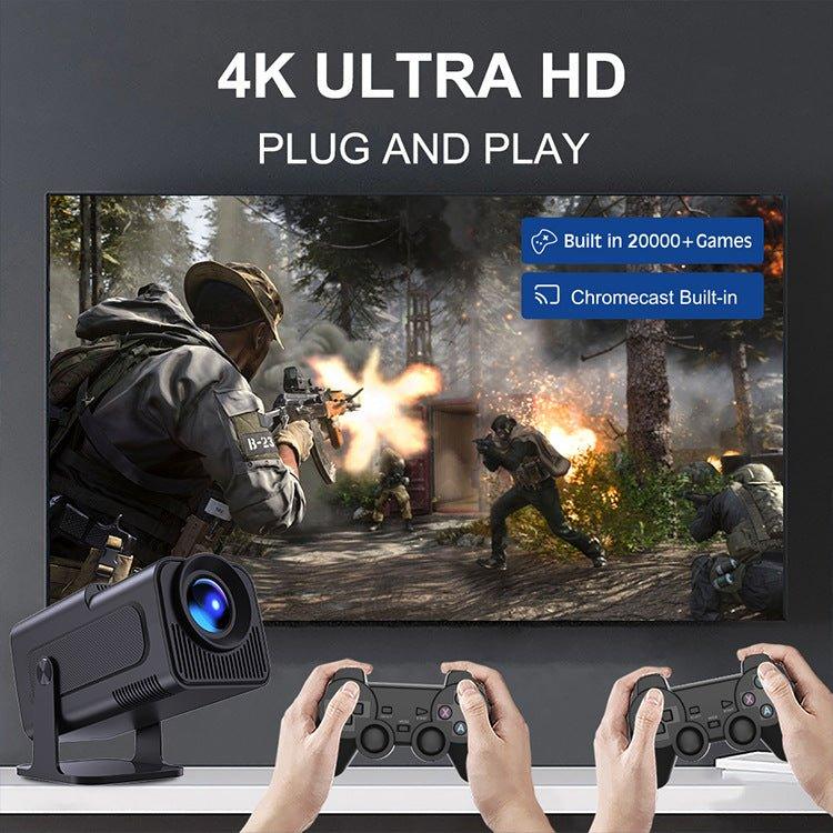 Proyector portátil con sistema de videojuegos retro, inlcuye control de proyector + 2 controles de videojuegos, Netflix, YouTube, android 11 y mas - Ciaespinoza.com
