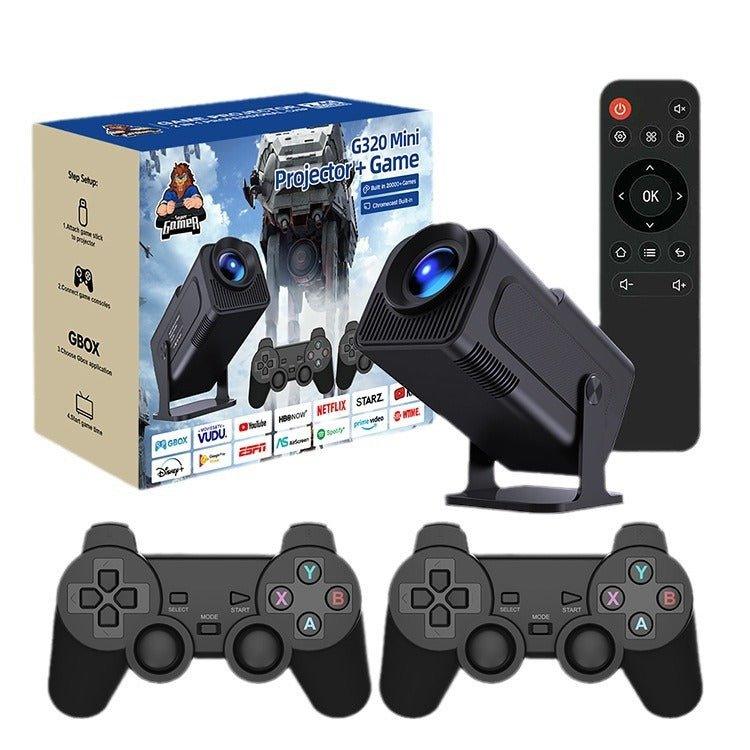 Proyector portátil con sistema de videojuegos retro, inlcuye control de proyector + 2 controles de videojuegos, Netflix, YouTube, android 11 y mas - Ciaespinoza.com
