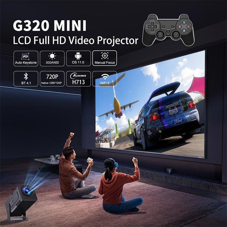 Proyector portátil con sistema de videojuegos retro, inlcuye control de proyector + 2 controles de videojuegos, Netflix, YouTube, android 11 y mas - Ciaespinoza.com