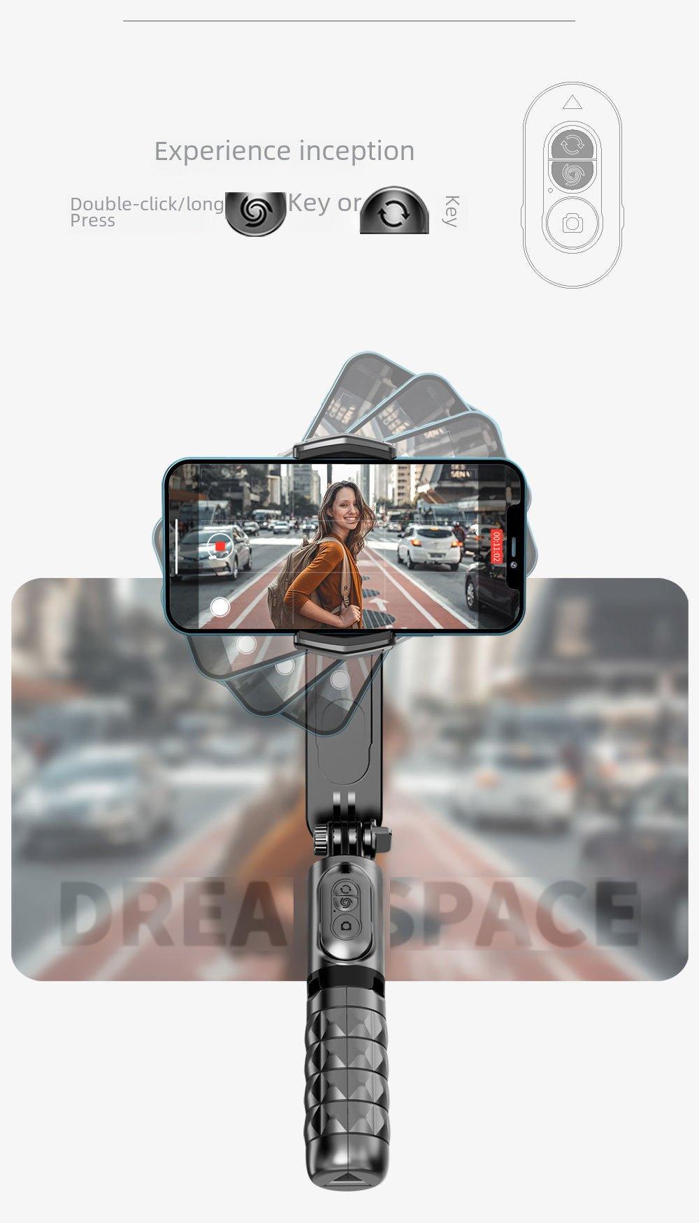 Q09 Estabilizador de mano PTZ Bluetooth Selfie Stick Trípode integrado Luz de relleno Teléfono móvil Anti-vibración Soporte de transmisión en vivo - Ciaespinoza.com