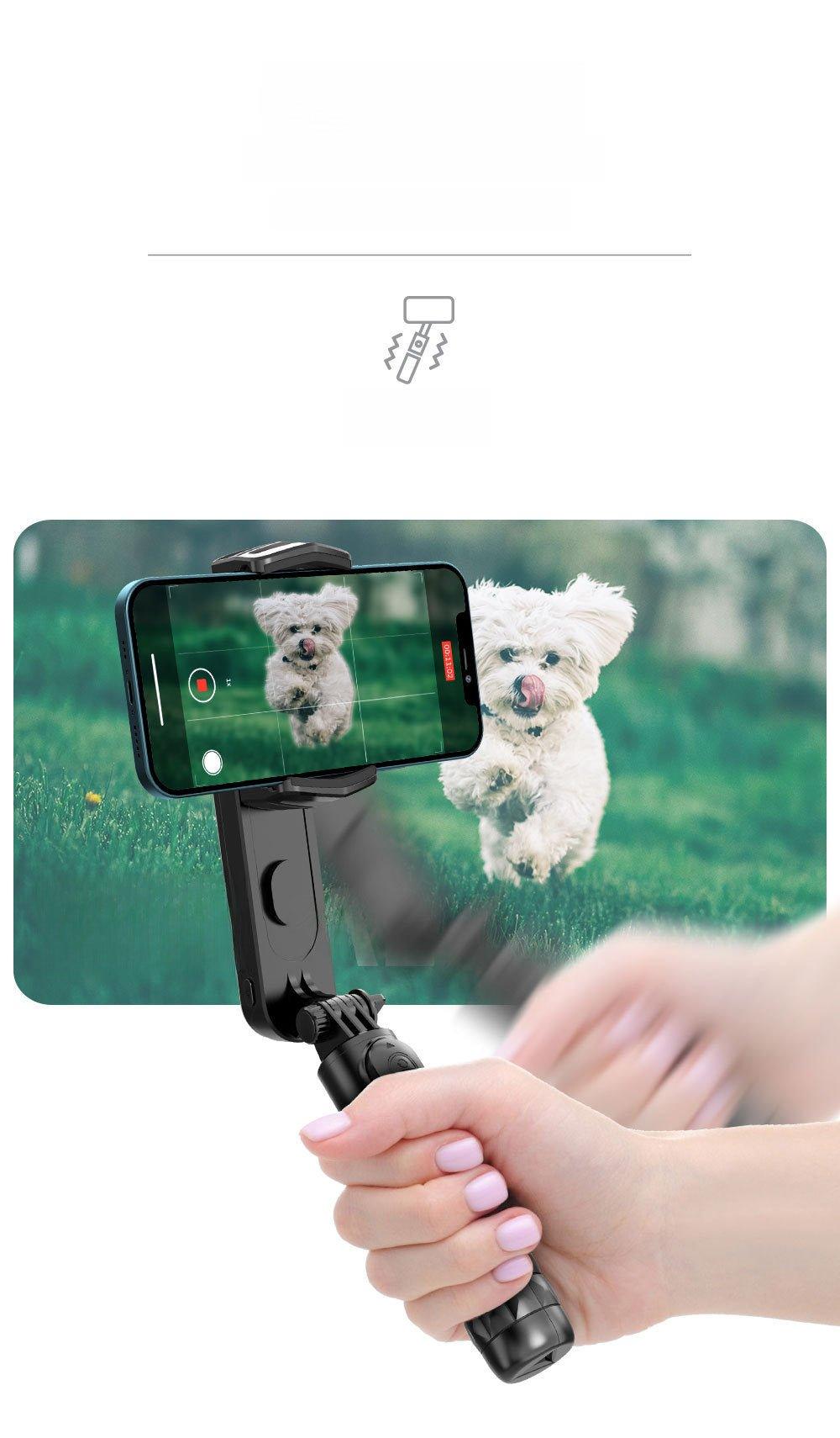 Q09 Estabilizador de mano PTZ Bluetooth Selfie Stick Trípode integrado Luz de relleno Teléfono móvil Anti-vibración Soporte de transmisión en vivo - Ciaespinoza.com