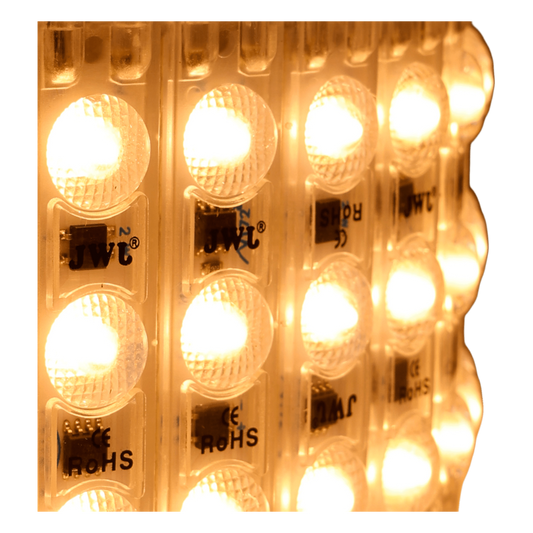 Cadena con 20 Módulos LED Individuales / Resistente a Intemperie / 4500 Lúmenes / 110V / Luz Cálida 2 700 K / Conectados en Serie / No Requiere