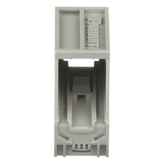 Adaptador de 1 Puerto, Para Conectores Tipo Mini-Com, Montaje en Riel Din Estándar de 35 mm (1.38 pulgadas), Color Gris Internacional