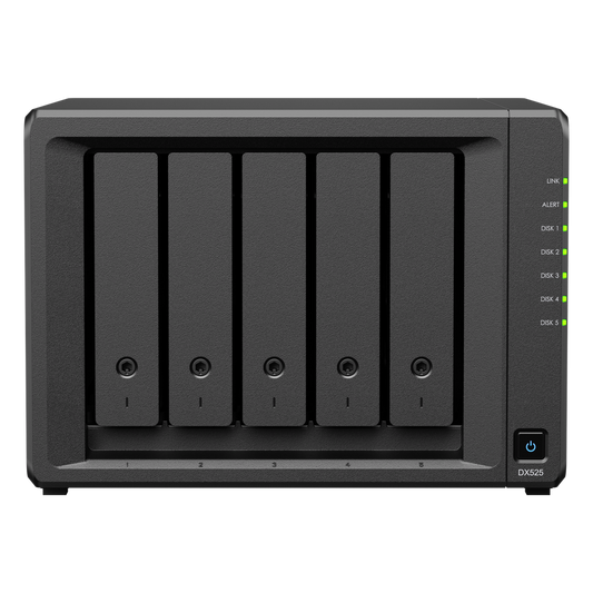 Unidad de Expansión DX525 | 5 Bahías para Unidades 3.5" y 2.5" | Intercambio en Caliente | Compatible con Synology DiskStation.