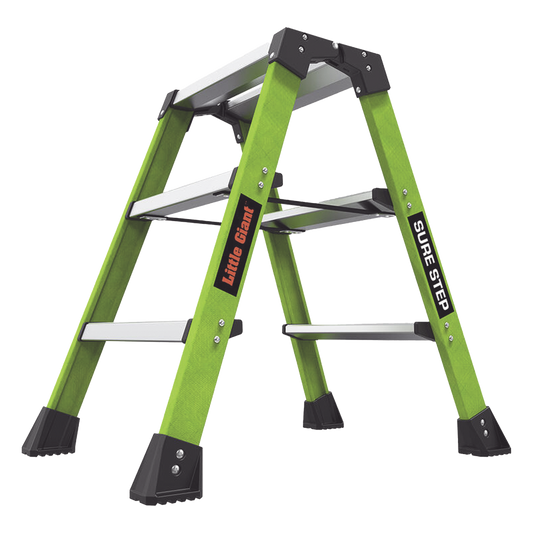 Escalera Plegable 2 Peldaños de Fibra de Vidrio / Tamaño 66 cm ( 2' 2").