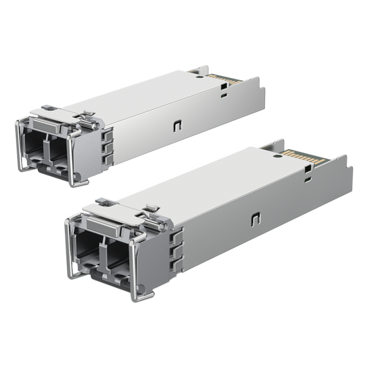 UFiber Módulo SFP, transceptor MiniGibic MultiModo 1 Gbps, distancia 550m, conectores LC, paquete de 2 piezas