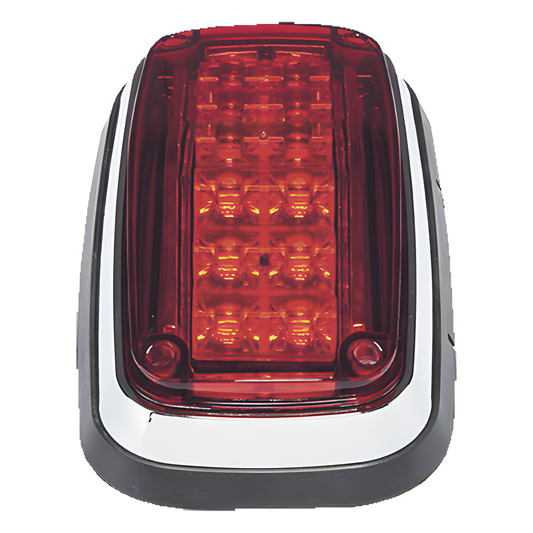 Luz de advertencia 8 X 4", Color Rojo, IP67, SAE, Ideal para Ambulancias