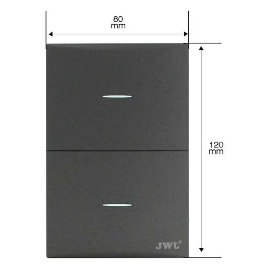 Placa con2 Interruptores Escalera 10 A 127 V 60 Hz.