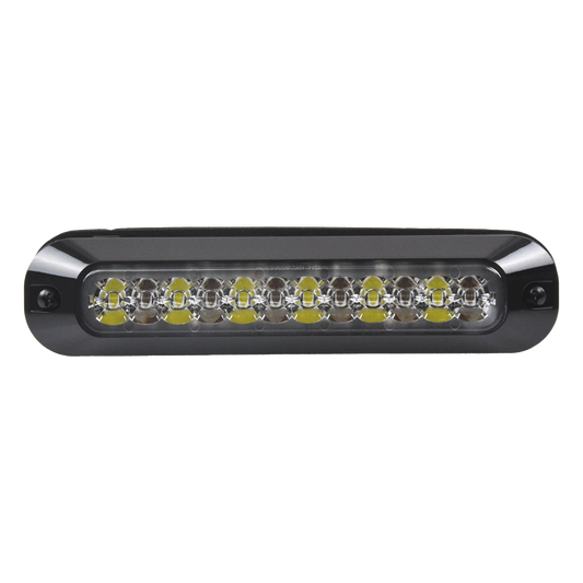 Luz Auxiliar de 12 LED, Rojo/Blanco, Lente Transparente