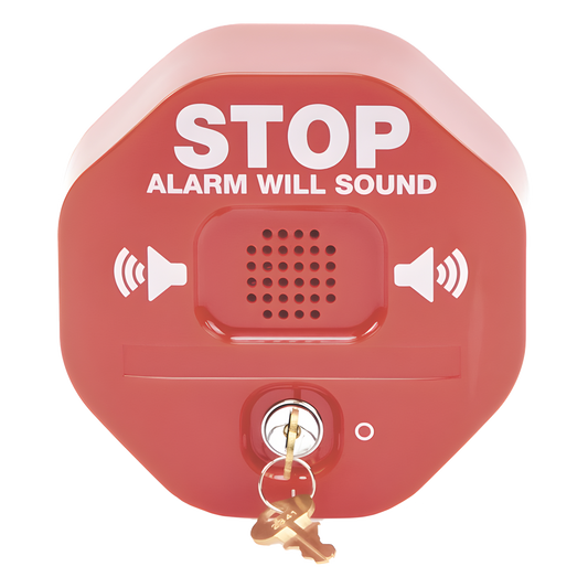 Alarma Multifunción Exit Stopper® para proteger puertas dobles (incluye contactos magnéticos)