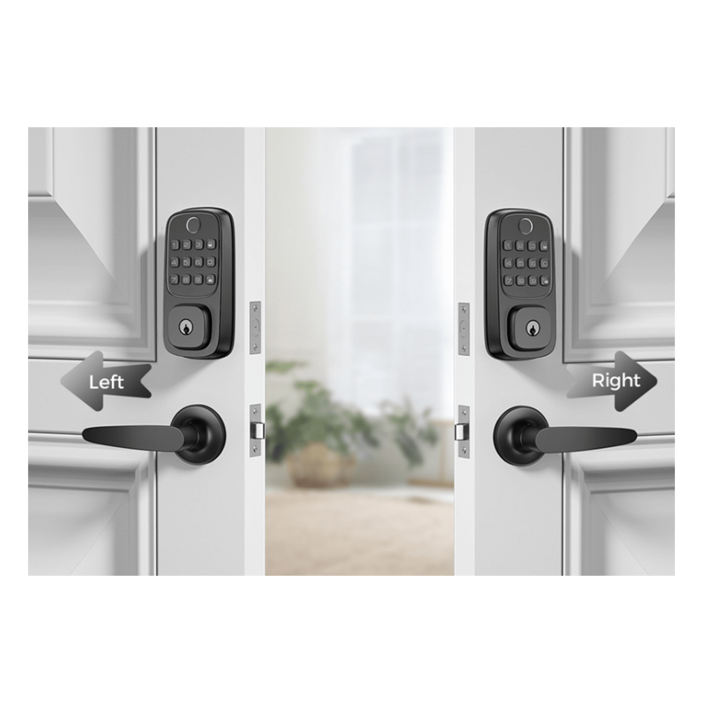 Cerradura Inteligente WiFi / Escáner de Huellas Dactilares / Teclado Numérico / Control por App / 8 Baterías AA / Bloqueo Manual y Automático