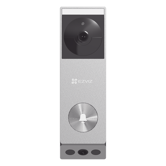 Doorbell de Batería Recargable con Transformador de 5Vcc o Panel Solar (Incluye Panel) / 3 megapíxel / Doble Lente / Protección IP65 / Audio de Dos