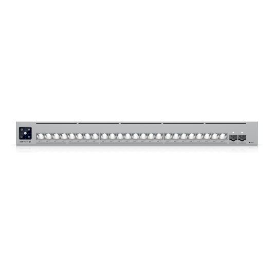 UniFi Switch USW-Pro-XG-24-PoE / Capa 3 / 24 puertos PoE+++ (16 × 10 GbE, 8 × 2,5 GbE) + 2 puertos SFP28 25 G / 720 W PoE total