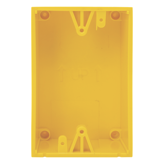 Caja trasera de montaje color amarillo para estaciones de parada STOPPER