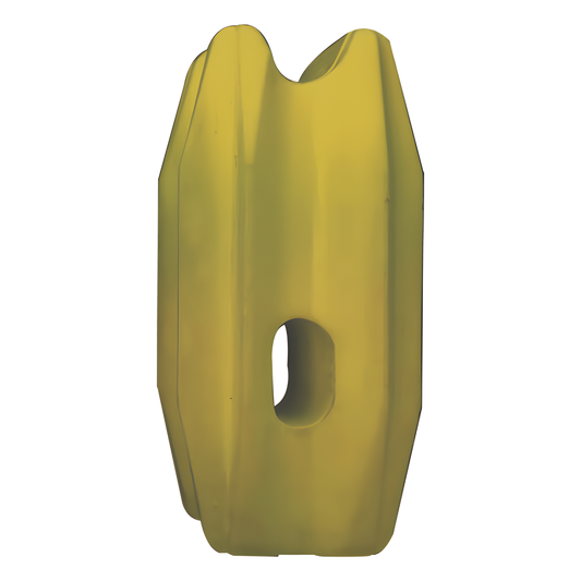 Aislador de Esquina Amarillo para Cercos Eléctricos / 18 kV / Resinas Vírgenes / Resistencia 7.5-10.2 kg / Anti UV / 66 mm x 31.6 mm