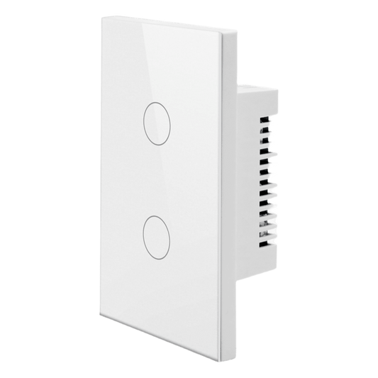 Apagador Inteligente ZigBee / 2 Gang / 800 W por Circuito / 100-250 V / Vidrio Templado / Cable Neutro Opcional / Control por App y Voz vía Hub