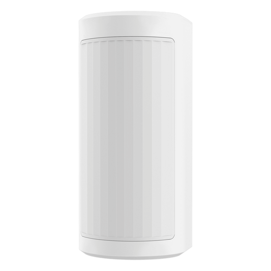 Detector PIR Doble Exterior IP65 / Rango de Detección 18 m (59 ft) / Ángulo de Cobertura 90° / Inmunidad a Mascotas 24 kg / 118 Zonas / Hikvision AX
