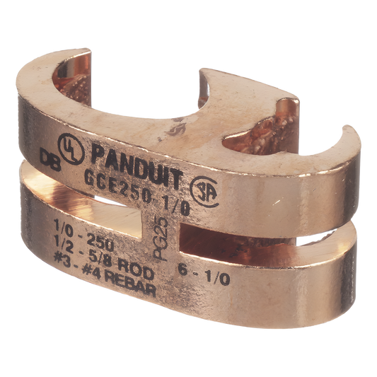 Conector de Conexión Tierra tipo "E" para Conductor de Cobre 6 AWG SOL – 1/0 AWG STR (16–50 mm2).